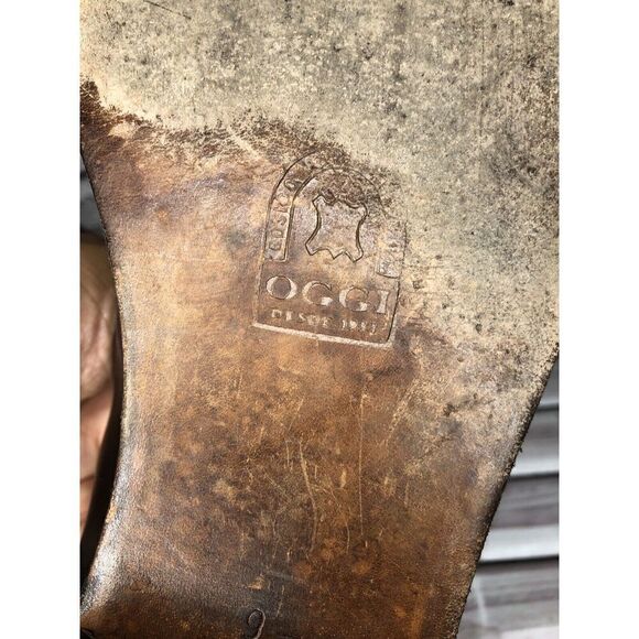 OGGI Black Leather Monk Strap Loafers Dress Shoes Men Sz 9M US/42EU - Picture 15 of 16